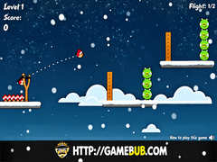 Game Angry Birds at New Year
