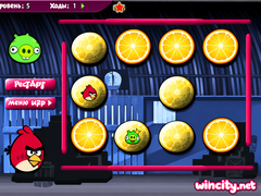 Злые птицы - мега память — играть онлайн Игра Злые птицы - мега память