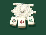 Mahjong 3D: large traditional tiles on a green game table